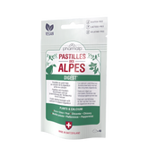 Close-up of the lozenges – pear and mint flavour digestive support